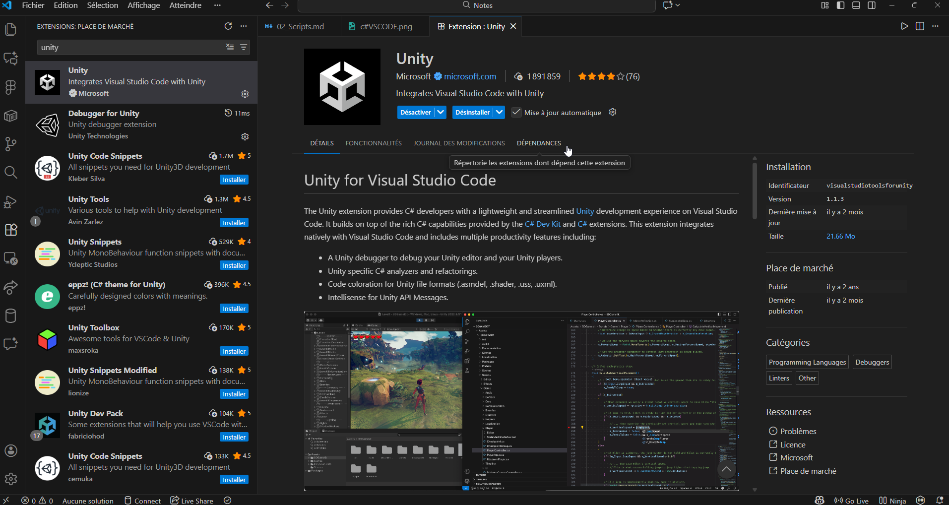 Outils de programmation de scripts avec Unity | H26-2J2 Création de jeu 2D